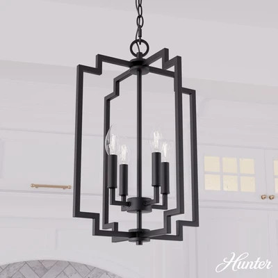 لوستر آویز مدرن فلزی 4 شعله کد A115 | طراحی شیک و چشمنواز