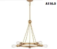 لوستر آویز مدرن فلزی 5 شعله کد A116 | طراحی شیک و چشمنواز