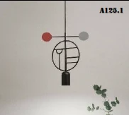 لوستر آویز مدرن فلزی تک شعله کد A125 | جلوهای شیک و متمایز