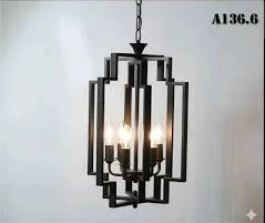 لوستر آویز مدرن فلزی 6 شعله کد A136 | جلوهای شیک و متمایز